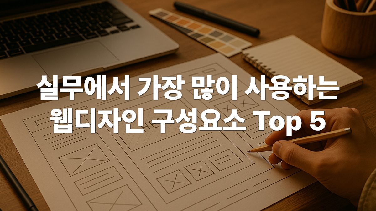 실무에서 가장 많이 사용하는 웹디자인 구성요소 Top 5